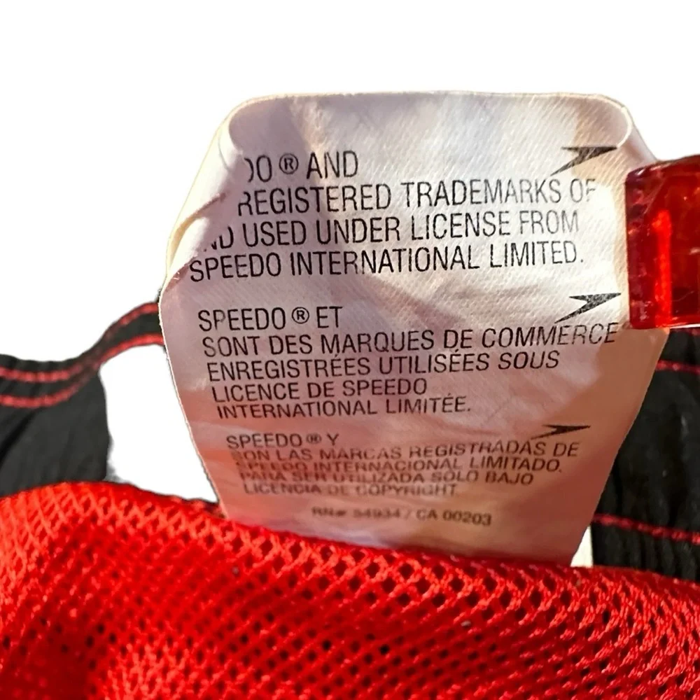 Speedo Men's XXL red Swim‎ Trunk Shorts Mesh Lined Pockets Casual